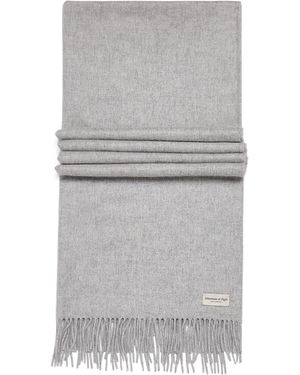 Johnstons of Elgin Cashmere Wide Scarf - Grey