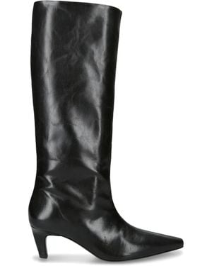 Jude Leather Cave Knee-High Boots 55 - Black