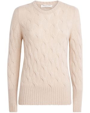 Johnstons of Elgin Cashmere Cable-Knit Jumper - Natural