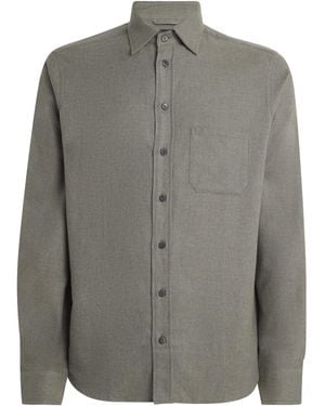 Sease Cotton Button-Up Shirt - Grey