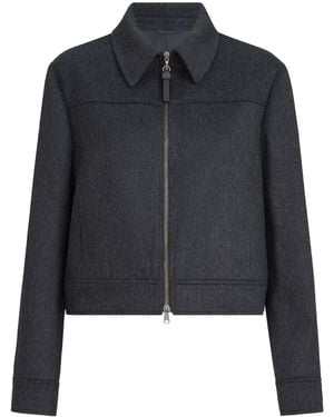 Brunello Cucinelli Wool Monili-Zipper Jacket - Black
