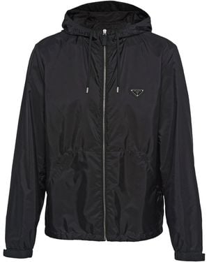 Prada Re-Nylon Hooded Jacket - Black