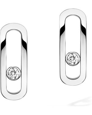 Messika Move Uno And Diamond Stud Earrings - Metallic