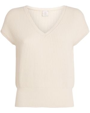 Eleventy Cotton Knitted Sweater Vest - White