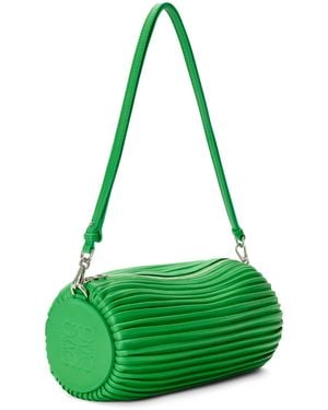 Loewe Lambskin Bracelet Pouch Shoulder Bag - Green