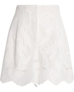 Erdem Crochet Cutwork Tailored Shorts - White