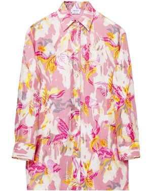 McQueen Silk Printed Pyjama Shirt - Pink
