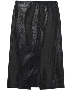 Alexander McQueen Tarpaulin Pencil Skirt - Black