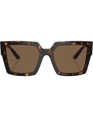 Dolce & Gabbana Tortoiseshell Square Sunglasses - Brown