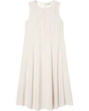 Marina Rinaldi Panelled A-Line Midi Dress - White