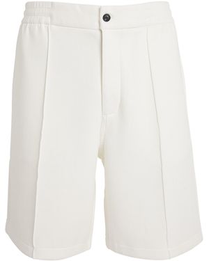 Emporio Armani Cotton-Blend Shorts - White