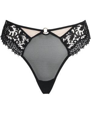 Simone Perele Lace Fantasime Tanga Briefs - Grey