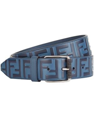 Fendi Leather Belt - Blue