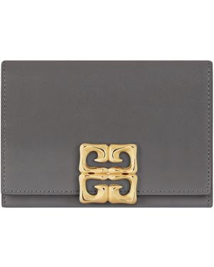 Givenchy Leather 4G Liquid Wallet - Grey