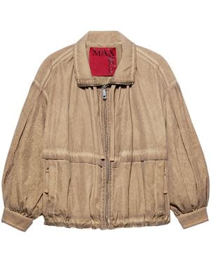 MAX&Co. Oversized Zip-Up Jacket - Natural