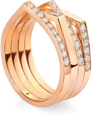 Repossi And Diamond Antifer 4-Row Ring - Natural