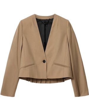 AllSaints Wool-Blend Poppy Blazer - Natural