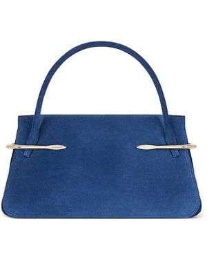 Givenchy Medium Suede Pinch Top-Handle Bag - Blue