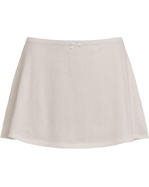 Skims Drop Needle Mini Skirt - Natural
