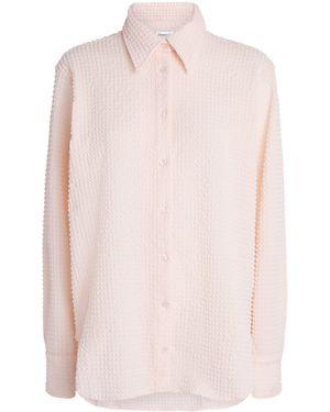 Hunza G Seersucker Resort Shirt - Pink