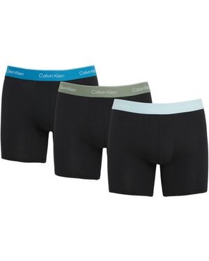 Calvin Klein Stretch-Cotton Icon Boxer Briefs - Black