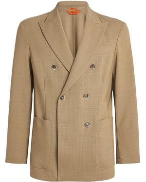 Barena Virgin Wool Double-Breasted Blazer - Natural