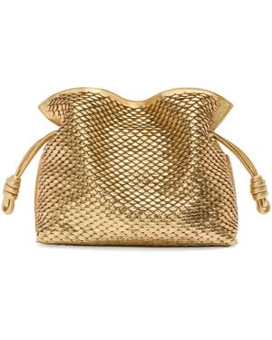 Loewe Medium Leather Scales Flamenco Clutch - Natural