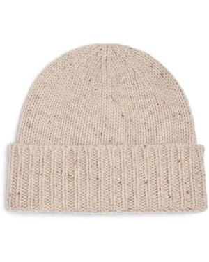 Johnstons of Elgin Donegal Cashmere Beanie - Natural