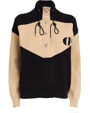 Claudie Pierlot Half-Zip Logo Sweatshirt - Black