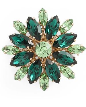 Dolce & Gabbana Rhinestone Brooch - Green