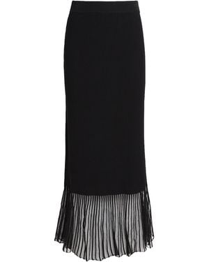 Claudie Pierlot Rib-Knit Maxi Skirt - Black