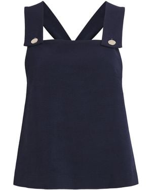 Claudie Pierlot Square-Neck Top - Blue