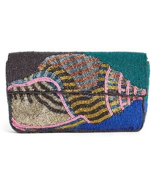 STAUD Beaded Timmy Shoulder Bag - Gray