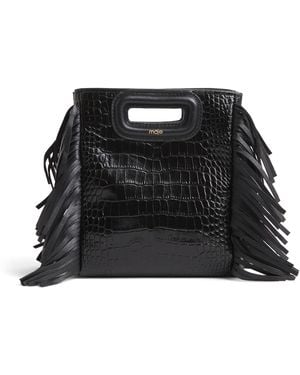 Maje Mini Leather M Cross-Body Bag - Black
