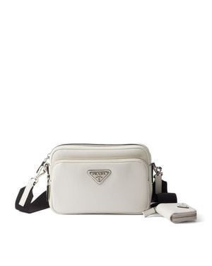 Prada Saffiano Leather Cross-Body Bag - Grey