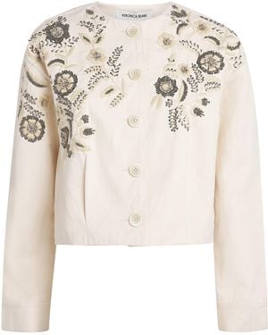 Veronica Beard Embroidered Emeren Jacket - White