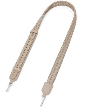 Loewe Leather Woven Bag Strap - Metallic