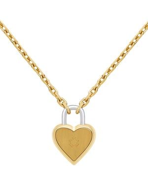 Givenchy Heart Locket Chain Necklace - Metallic