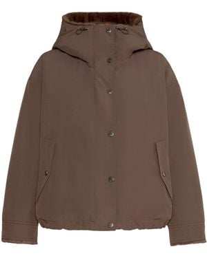 Weekend by Maxmara Faux-Fur-Lined Reversible Raincoat - Brown