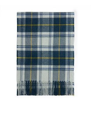 dunhill Cashmere Tartan Scarf - Blue