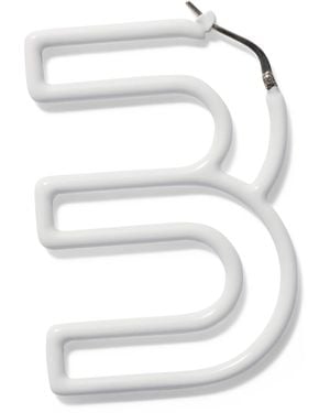 Miu Miu M Logo Single Earring - White