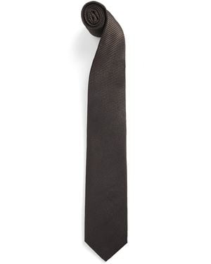 Isaia Silk Seven-Fold Tie - White