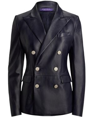 Ralph Lauren Lambskin Camden Jacket - Blue