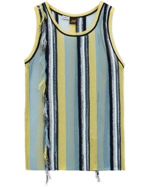 Loewe X Paula's Ibiza Stripe Fringe-Detail Tank Top - Blue