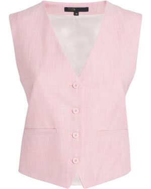 Maje Buttoned Waistcoat - Pink