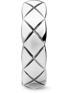 CHANEL Mini Coco Crush Single Hoop Earring - White