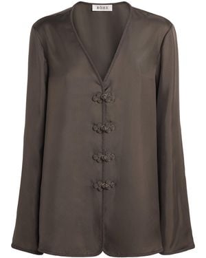 Rohe Silk Pankou Blouse - Brown
