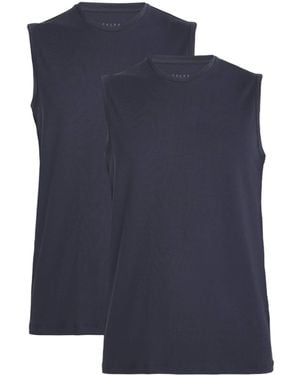 FALKE Cotton-Blend Daily Comfort Muscle Shirt - Blue