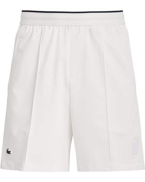 Lacoste Stretch Taffeta Ultra Dry Tennis Shorts - White