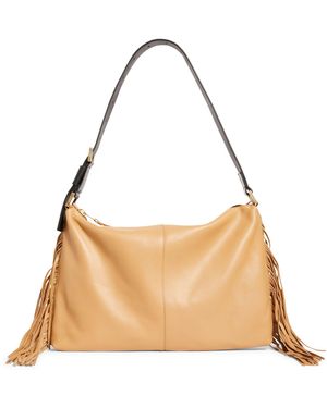 AllSaints Leather Edbury Fringe Shoulder Bag - Brown